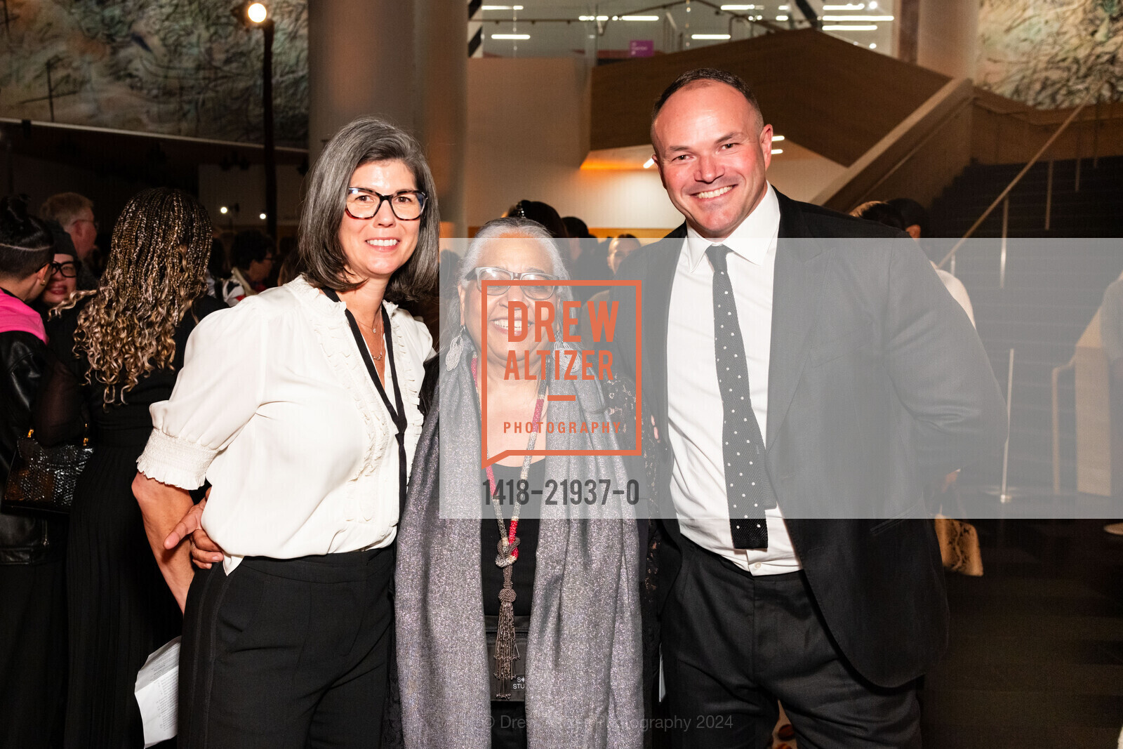 Sarah Roberts, Leslie King Hammond, Chris Bedford, SFMOMA hosts Opening Reception for Amy Sherald: American Sublime, San Francisco Museum of Modern Art. 151 3rd St, November 13th, 2024, Photo #1418-21937-0 Sarah Roberts, Leslie King Hammond, Chris Bedford, Photo #1418-21937-0
