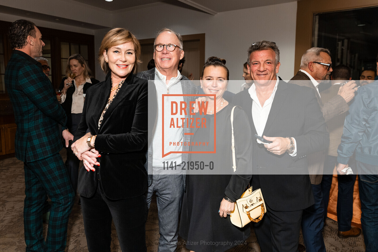 Audrey Grubb, DJ Grubb, Alexandra Bernardini, Michele Bernardini, ICAA hosts Launch of CLASSICIST Issue No. 21, The General's Residence. 1 Fort Mason 16, November 21st, 2024, Photo #1141-21950-0 Audrey Grubb, DJ Grubb, Alexandra Bernardini, Michele Bernardini, Photo #1141-21950-0
