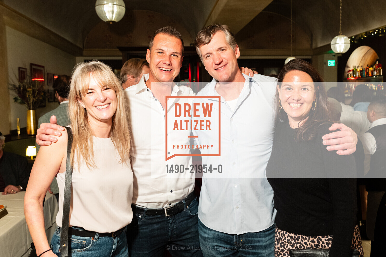 Kimberly Webb, Eric Lossbroek, Darren Stoll, Vanessa Peers, North Beach Restaurant Opening, North Beach Restaurant. 1512 Stockton St, December 3rd, 2024, Photo #1490-21954-0 Kimberly Webb, Eric Lossbroek, Darren Stoll, Vanessa Peers, Photo #1490-21954-0