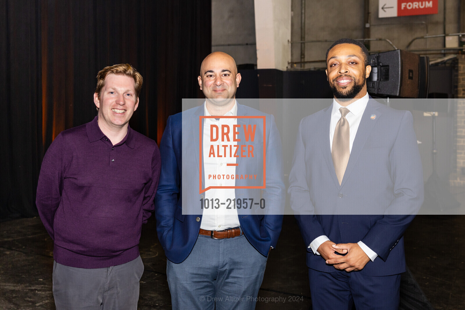 Andy Mullen, Bilal Mahmood, Obai Rambo, Catherine Stefani Swearing-In Ceremony, Palace of Fine Arts. 3301 Lyon St, December 5th, 2024, Photo #1013-21957-0 Andy Mullen, Bilal Mahmood, Obai Rambo, Photo #1013-21957-0