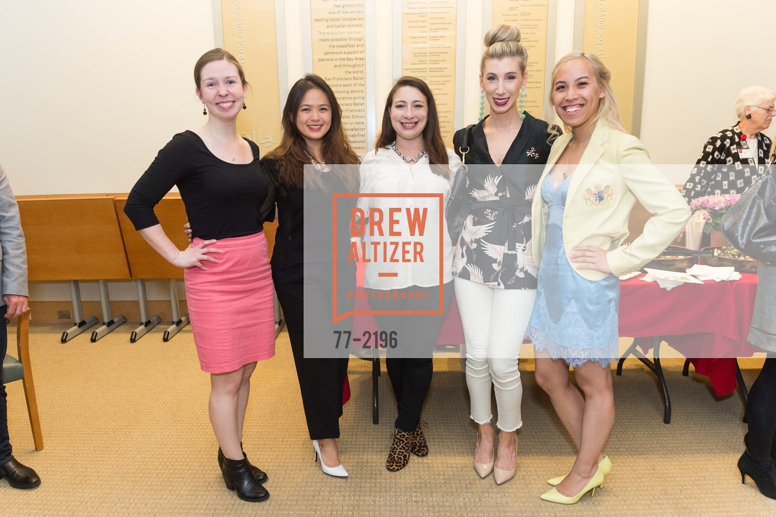 Christina Backstrom, Angela Zhang, Alex Christie, Maggie Winterfeldt Clark, Catherine Ledesma, Intimate SF Ballet School Trainee Performance 2017, SF Ballet. 301 Van Ness Ave, May 16th, 2017, Photo #77-2196 Christina Backstrom, Angela Zhang, Alex Christie, Maggie Winterfeldt Clark, Catherine Ledesma, Photo #77-2196