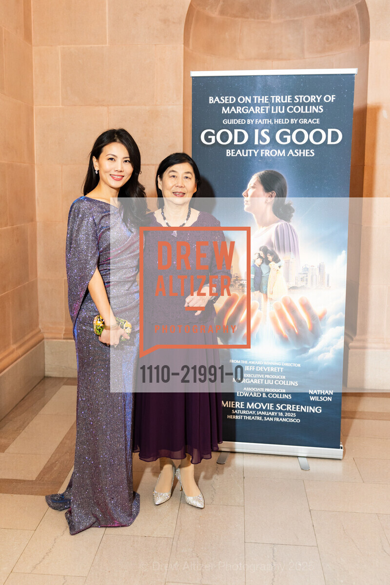 Marina Savoy, Lan Ping, Premiere of GOD IS GOOD hosted by Margaret Liu Collins, Herbst Theatre. 401 Van Ness Avenue, January 18th, 2025, Photo #1110-21991-0 Marina Savoy, Lan Ping, Photo #1110-21991-0