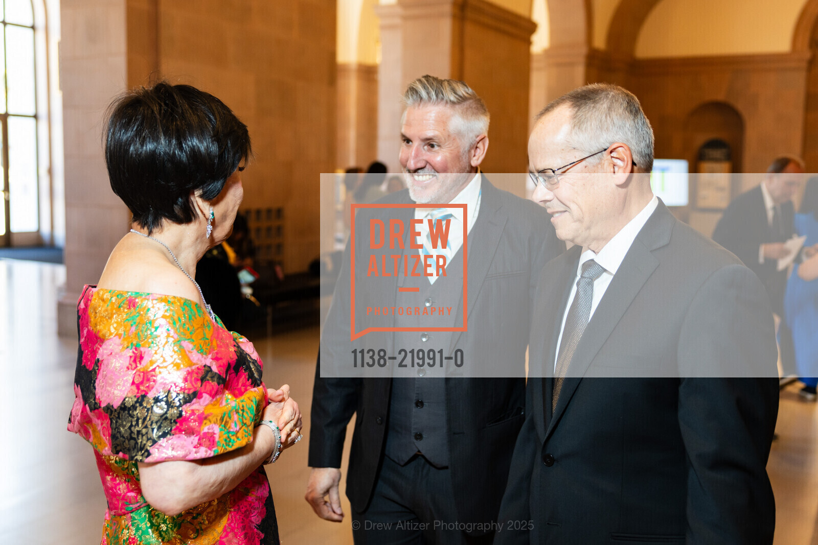 Margaret Liu Collins, Scott Leslie, Jeffrey Deverett, Premiere of GOD IS GOOD hosted by Margaret Liu Collins, Herbst Theatre. 401 Van Ness Avenue, January 18th, 2025, Photo #1138-21991-0 Margaret Liu Collins, Scott Leslie, Jeffrey Deverett, Photo #1138-21991-0