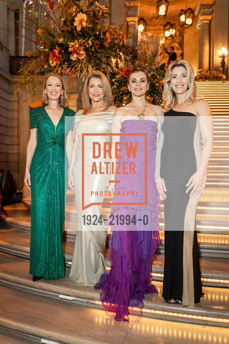 Jill McNay, Michelle Ritchie, Brigitta Whiting, Rochelle Lacey, San Francisco Ballet's 2025 Opening Night Gala, War Memorial Opera House. 301 Van Ness Ave, Photo #1924-21994-0 Jill McNay, Michelle Ritchie, Brigitta Whiting, Rochelle Lacey, Photo #1924-21994-0