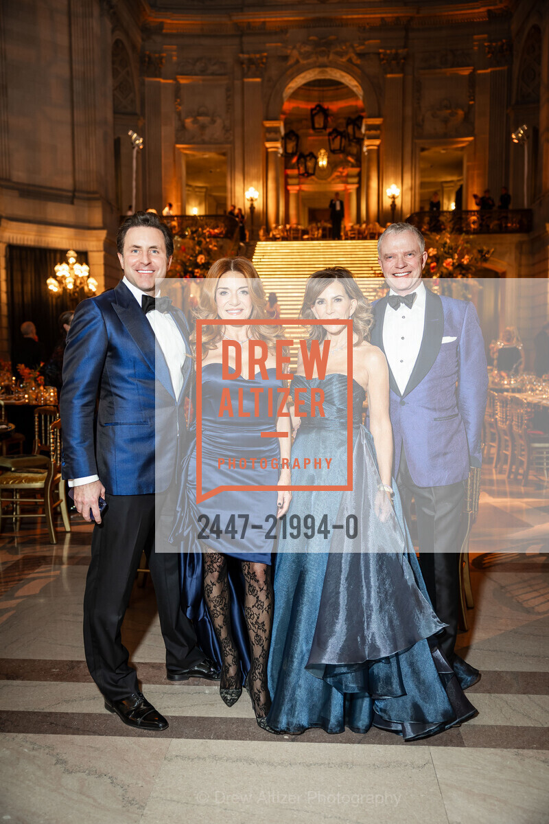 Andrew Hinek, Analisa Albert, Cathie Lawler, Keith Wetmore, San Francisco Ballet's 2025 Opening Night Gala, War Memorial Opera House. 301 Van Ness Ave, Photo #2447-21994-0 Andrew Hinek, Analisa Albert, Cathie Lawler, Keith Wetmore, Photo #2447-21994-0