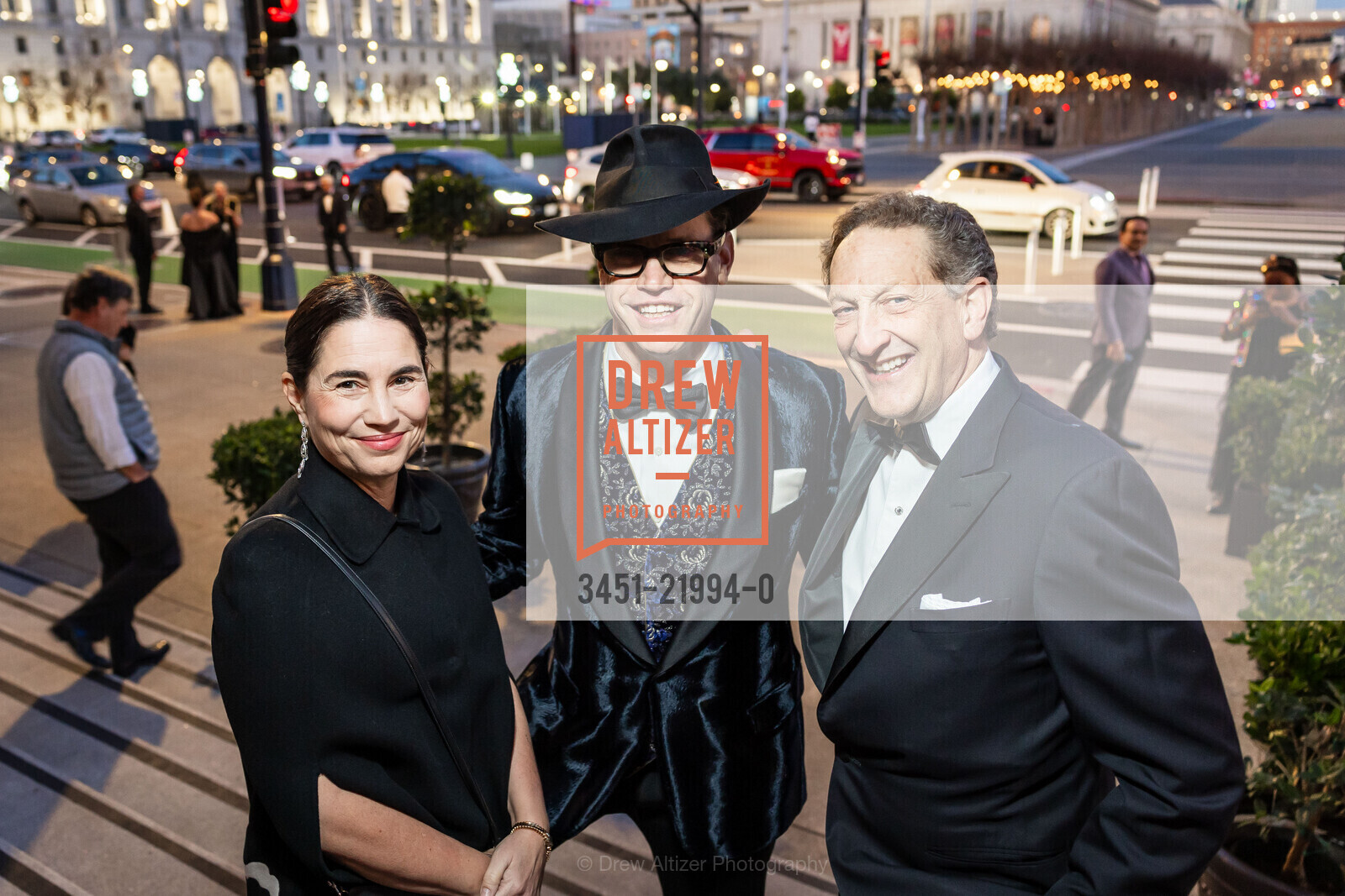 Nicola Miner, Robert Mailer Anderson, Larry Baer, San Francisco Ballet's 2025 Opening Night Gala, War Memorial Opera House. 301 Van Ness Ave, Photo #3451-21994-0 Nicola Miner, Robert Mailer Anderson, Larry Baer, Photo #3451-21994-0