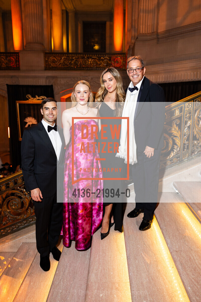 Zach Chase, Emily Stebbins, Jenna Nelson, Andy Chase, San Francisco Ballet's 2025 Opening Night Gala, War Memorial Opera House. 301 Van Ness Ave, Photo #4136-21994-0 Zach Chase, Emily Stebbins, Jenna Nelson, Andy Chase, Photo #4136-21994-0