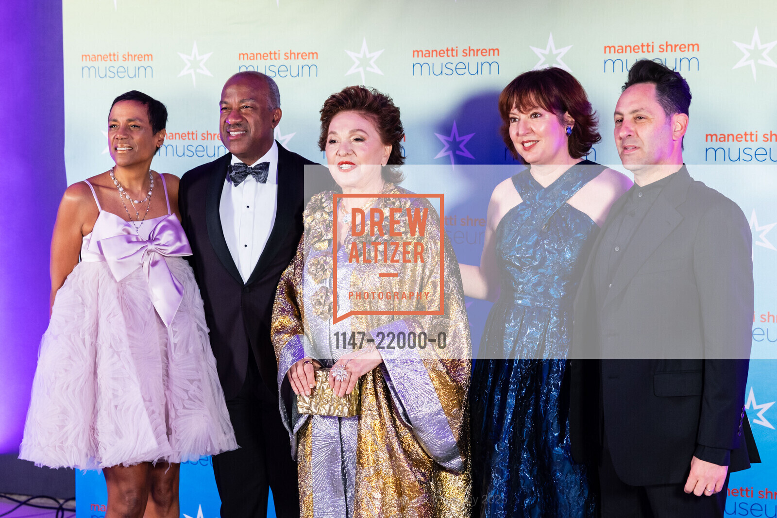LeShelle May, Gary May, Maria Manetti Shrem, Rachel Teagle, Mauro Aprile Zanetti, Manetti Shrem Museum Annual Gala, Jan Shrem and Maria Manetti Shrem Museum of Art. 254 Old Davis Rd, January 25th, 2025, Photo #1147-22000-0 LeShelle May, Gary May, Maria Manetti Shrem, Rachel Teagle, Mauro Aprile Zanetti, Photo #1147-22000-0