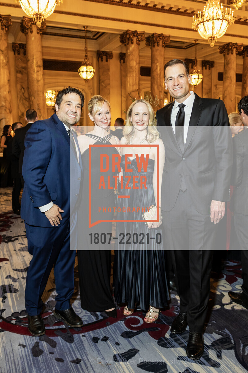 Steve Moren, Jessica Moren, Kristen Gall, Andrew Gall, The Guardsmen 48th Annual San Francisco Wine Auction, Palace Hotel. 2 Montgomery Street, February 22nd, 2025, Photo #1807-22021-0 Steve Moren, Jessica Moren, Kristen Gall, Andrew Gall, Photo #1807-22021-0