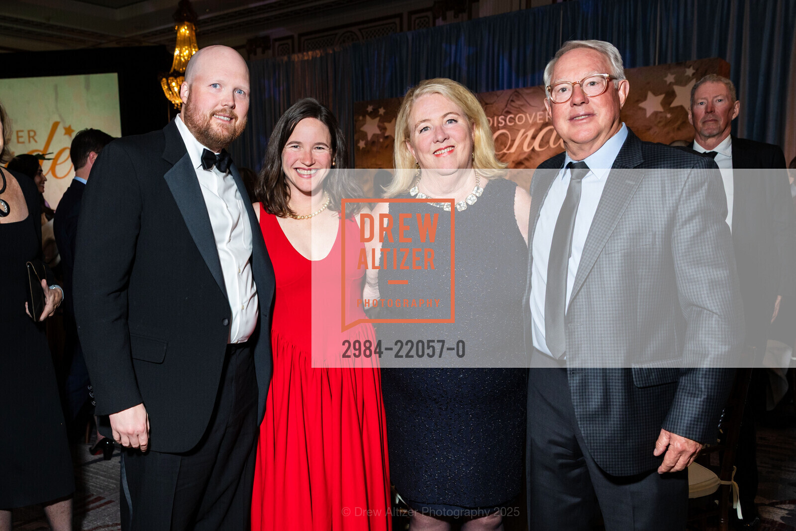 Nat Binns, Kera Binns, Marti Pozzi, Jim Congdon, EVENING OF WISHES with Make-A-Wish of the Greater Bay Area, The Palace Hotel. San Francisco Ballrooms Garden Court 2 Montgomery Street, March 20th, 2025, Photo #2984-22057-0 Nat Binns, Kera Binns, Marti Pozzi, Jim Congdon, Photo #2984-22057-0