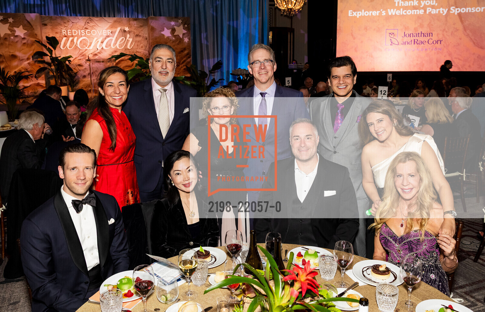 Ryan Trimberger, Shaila Saif, Irfan Saif, Jane Chung, Stacey Norton, Kieran Norton, Jason Nocco, David Mapgaonkar, Aviva Mapgaonkar DMD, Melanie Howard, EVENING OF WISHES with Make-A-Wish of the Greater Bay Area, The Palace Hotel. San Francisco Ballrooms Garden Court 2 Montgomery Street, March 20th, 2025, Photo #2198-22057-0 Ryan Trimberger, Shaila Saif, Irfan Saif, Jane Chung, Stacey Norton, Kieran Norton, Jason Nocco, David Mapgaonkar, Aviva Mapgaonkar DMD, Melanie Howard, Photo #2198-22057-0