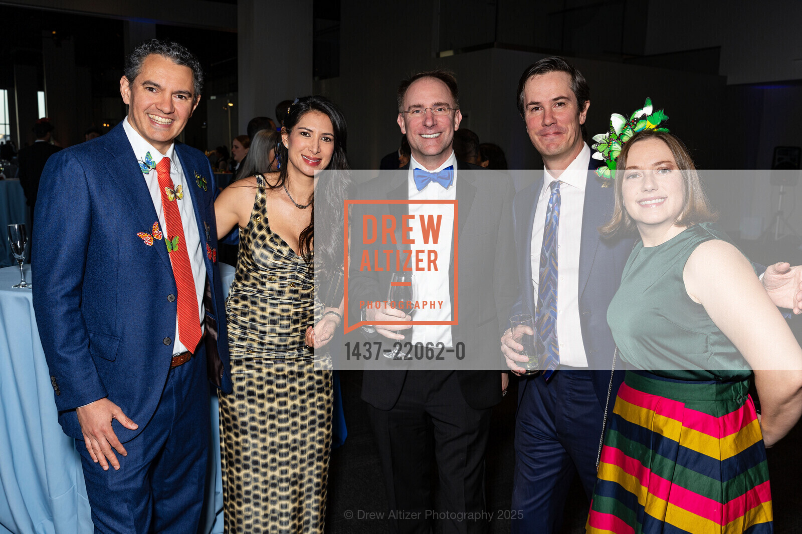 Alex Ayestaran, Liz Kantor, Tom Clavel, John Roach, Monica Gras, The Surrealist Ball 2025 benefitting Le Lycée Français de San Francisco, City View at Sony Metreon. 135 Fourth Street, March 22nd, 2025, Photo #1437-22062-0 Alex Ayestaran, Liz Kantor, Tom Clavel, John Roach, Monica Gras, Photo #1437-22062-0