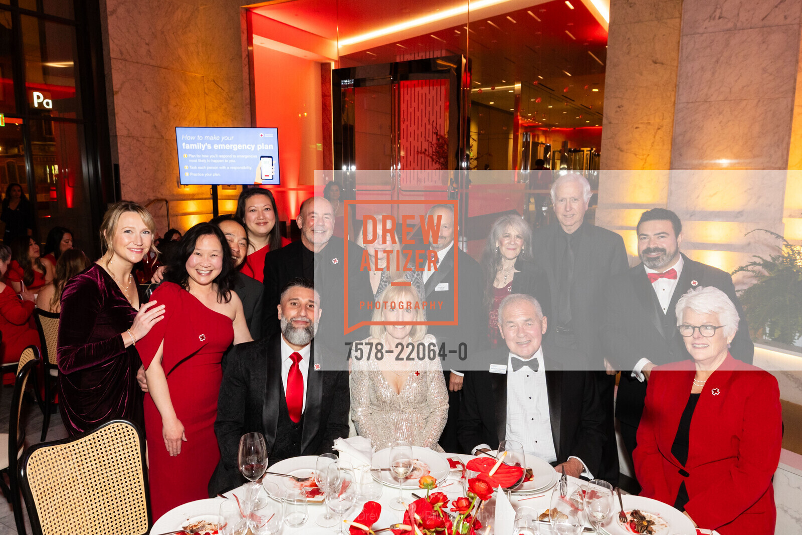 Guest, Vincent Valenzuela, Steve Countouriotis, Hanna Malak, Red Cross of San Francisco's 30th Anniversary Gala 2025, The Conservatory Ballroom. 1 Sansome Street, March 22nd, 2025, Photo #7578-22064-0 Guest, Vincent Valenzuela, Steve Countouriotis, Hanna Malak, Photo #7578-22064-0