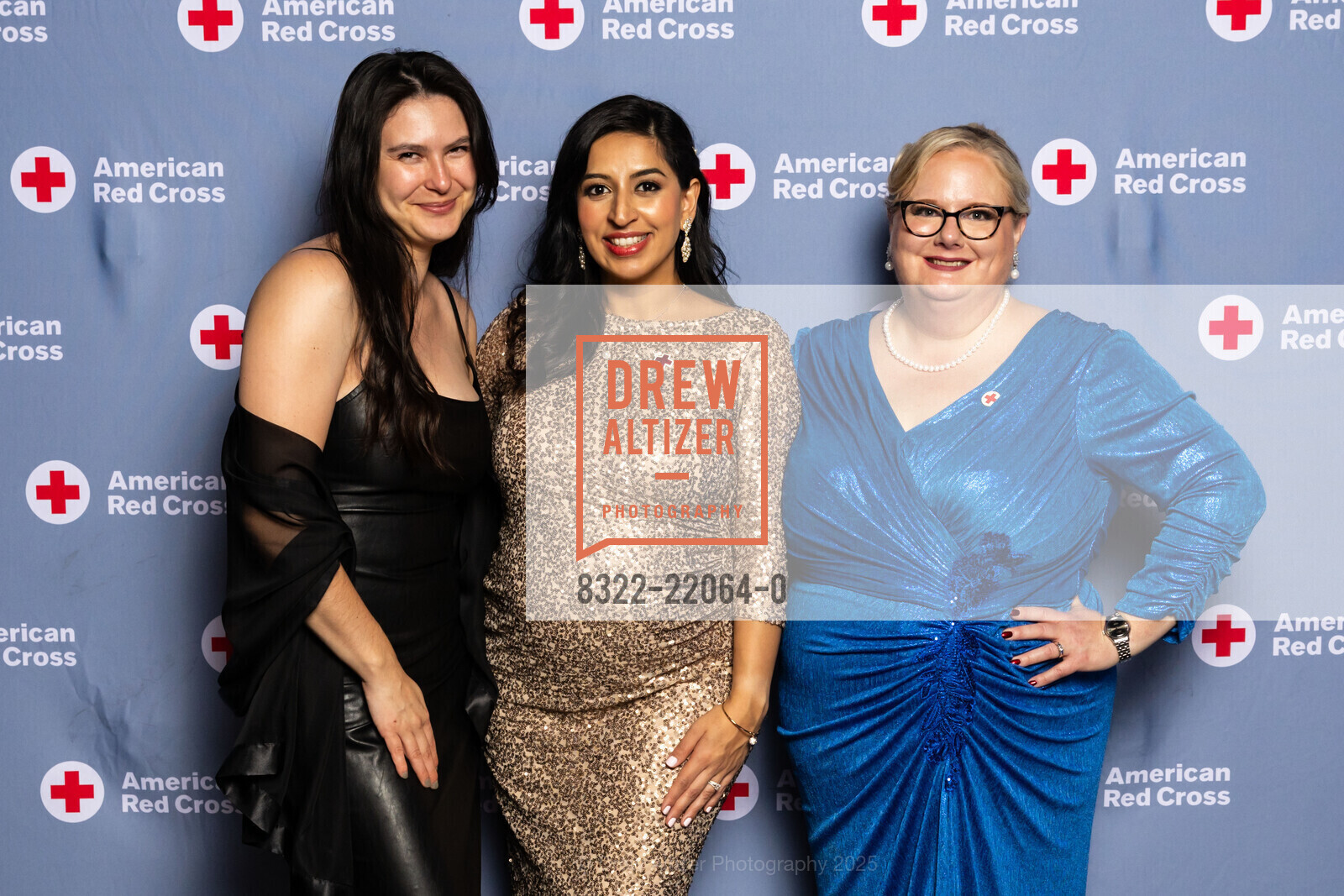 Aileen Blomdal, Pooja Klebig, Jenny Arrieta, Red Cross of San Francisco's 30th Anniversary Gala 2025, The Conservatory Ballroom. 1 Sansome Street, March 22nd, 2025, Photo #8322-22064-0 Aileen Blomdal, Pooja Klebig, Jenny Arrieta, Photo #8322-22064-0