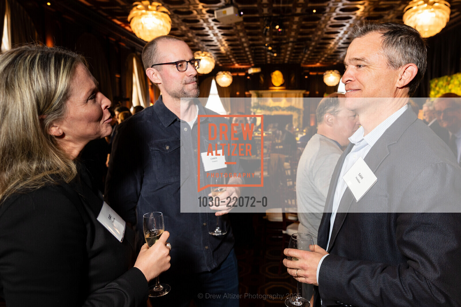 Cat Travers, Chris Travers, Sam Hodder, Save the Redwoods League Farewell to CEO Sam Hodder, Merchant's Exchange Building, Julia Morgan Ballroom. 465 California Street, March 27th, 2025, Photo #1030-22072-0 Cat Travers, Chris Travers, Sam Hodder, Photo #1030-22072-0