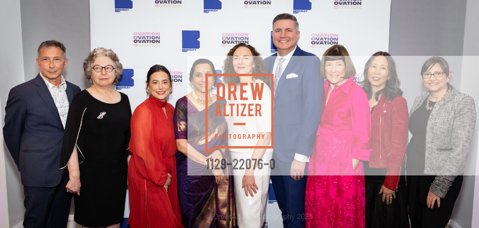 Christopher Doane, Gail Wagner, Anna Bellomo, Sudha Pennathur, Johanna Pfaelzer, Tom Parrish, Jill Fugaro, Sandra Eggers, Laura Fichtenberg, Berkeley Repertory Theatre Hosts OVATION Gala 2025, The Ritz-Carlton. 600 Stockton St, March 29th, 2025, Photo #1129-22076-0 Christopher Doane, Gail Wagner, Anna Bellomo, Sudha Pennathur, Johanna Pfaelzer, Tom Parrish, Jill Fugaro, Sandra Eggers, Laura Fichtenberg, Photo #1129-22076-0