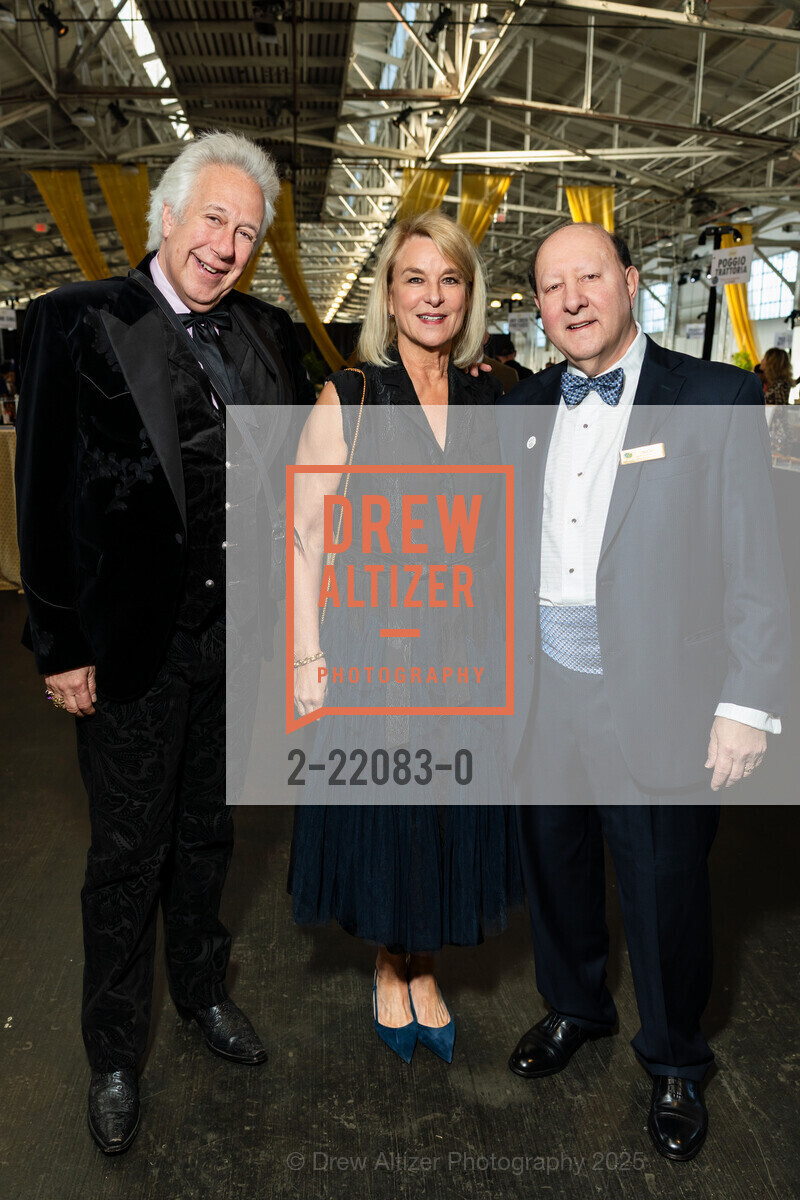 Bud E. Luv, Nancy Dow Moody, Sid Sall, Great Chefs & Wineries benefitting The Lifehouse Agency, Festival Pavilion at Fort Mason. 2 Marina Boulevard, April 5th, 2025, Photo #2-22083-0 Bud E. Luv, Nancy Dow Moody, Sid Sall, Photo #2-22083-0