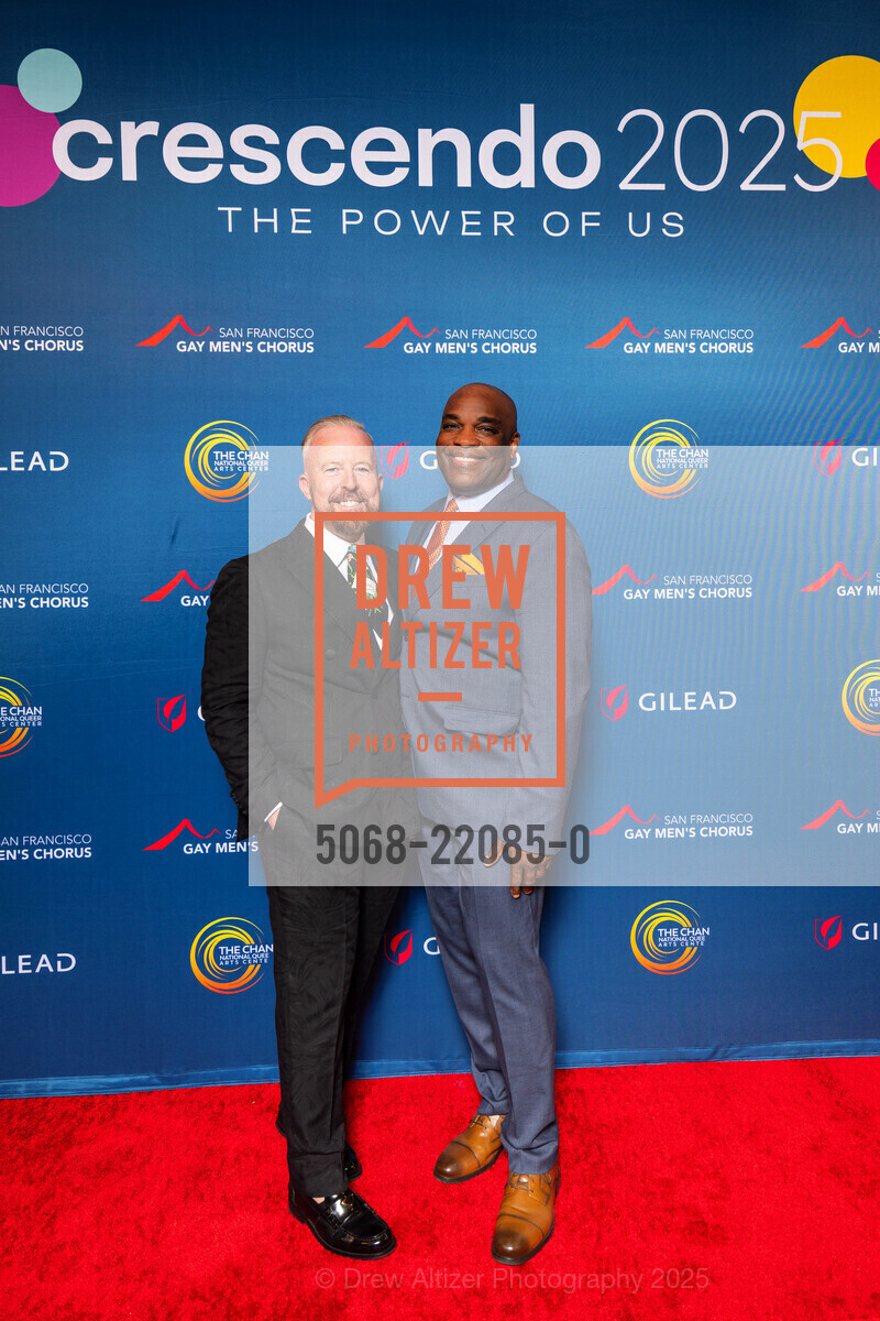 Simon O'Mahoney, Michael Tate, San Francisco Gay Men's Chorus Hosts CRESCENDO Gala, The Westin St. Francis San Francisco on Union Square. 335 Powell St, April 5th, 2025, Photo #5068-22085-0 Simon O'Mahoney, Michael Tate, Photo #5068-22085-0