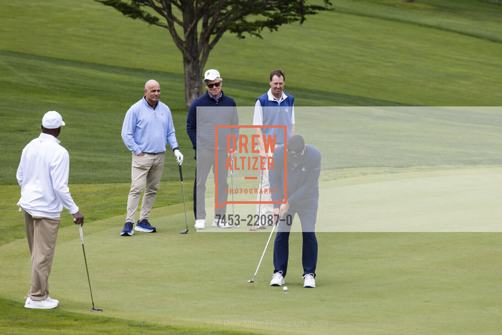 Gus Spanos, Gene Klein, Will Fratt, Dave Creamer, 2025 Sofi Child Mind Institute Golf Invitational, The Olympic Club. 599 Skyline Boulevard, April 7th, 2025, Photo #7453-22087-0 Gus Spanos, Gene Klein, Will Fratt, Dave Creamer, Photo #7453-22087-0