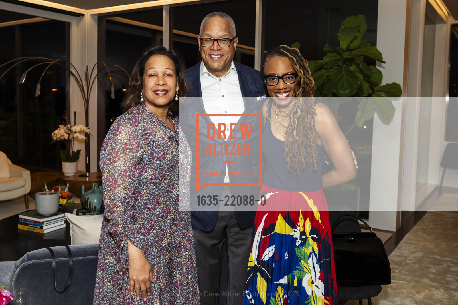 Kimberly Brandon, Timothy Alan Simon, Jamie Allison, SFJAZZ Hosts VIP Salon for their 2025 Gala, Private Residence, April 9th, 2025, Photo #1635-22088-0 Kimberly Brandon, Timothy Alan Simon, Jamie Allison, Photo #1635-22088-0