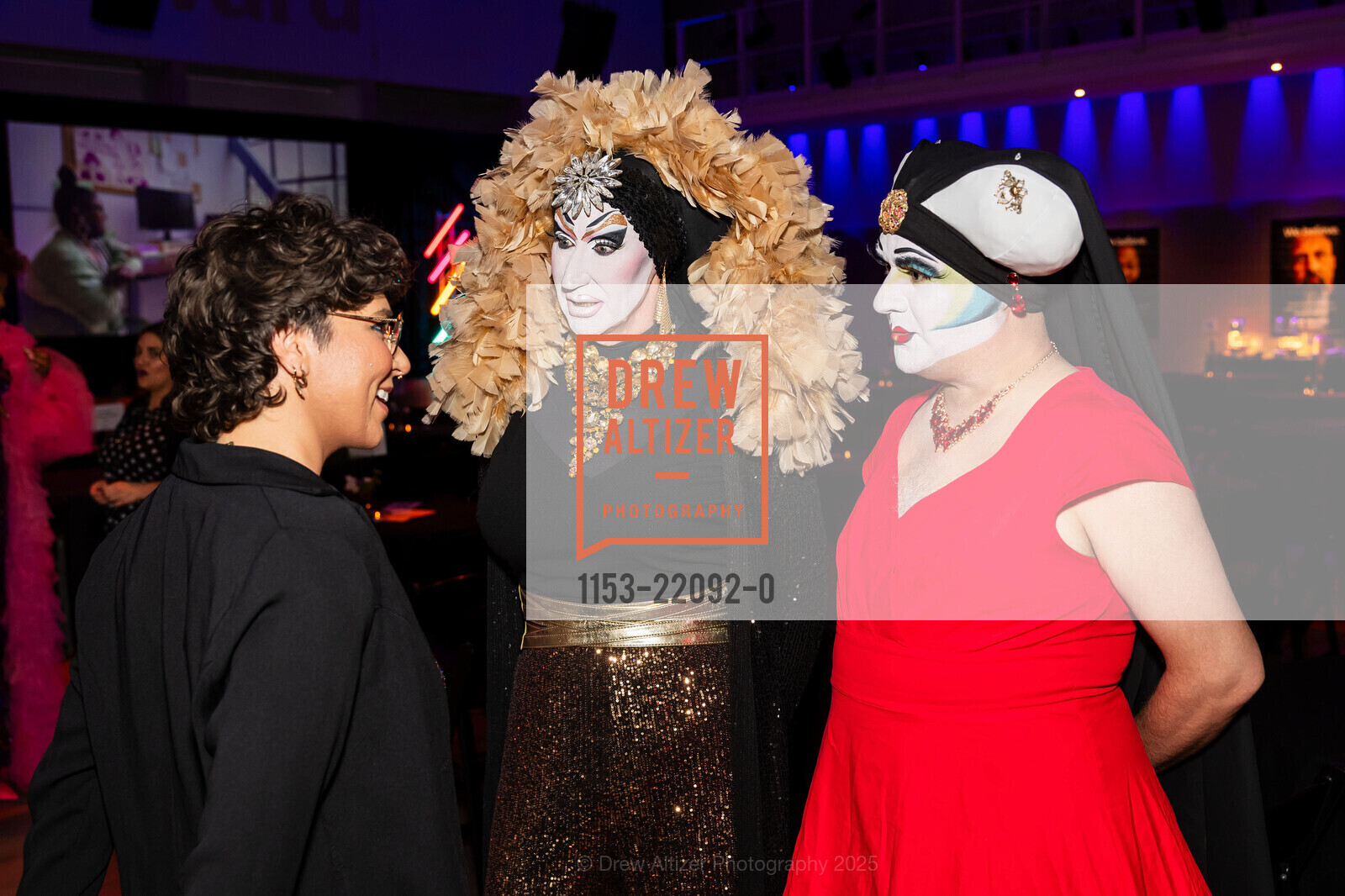 McKenna Mogan, Sister Roma, Sister Maddie Bout You, Together in Drag: Community, Hope, & Fierce Heels, Yerba Buena Center for The Arts, The Forum. 701 Mission Street, April 10th, 2025, Photo #1153-22092-0 McKenna Mogan, Sister Roma, Sister Maddie Bout You, Photo #1153-22092-0