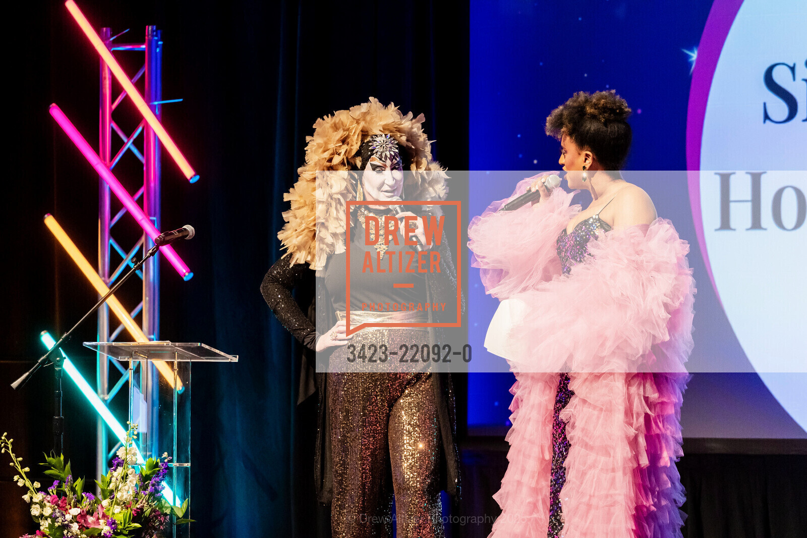 Sister Roma, Honey Mahogany, Together in Drag: Community, Hope, & Fierce Heels, Yerba Buena Center for The Arts, The Forum. 701 Mission Street, April 10th, 2025, Photo #3423-22092-0 Sister Roma, Honey Mahogany, Photo #3423-22092-0