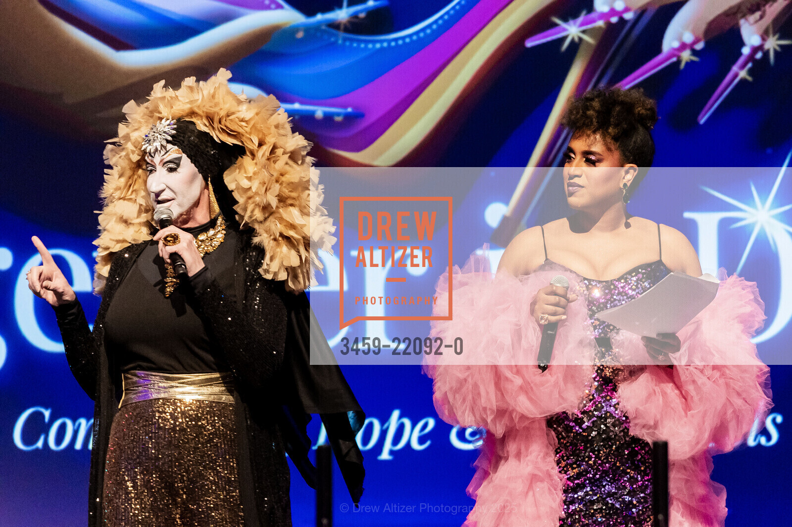 Sister Roma, Honey Mahogany, Together in Drag: Community, Hope, & Fierce Heels, Yerba Buena Center for The Arts, The Forum. 701 Mission Street, April 10th, 2025, Photo #3459-22092-0 Sister Roma, Honey Mahogany, Photo #3459-22092-0