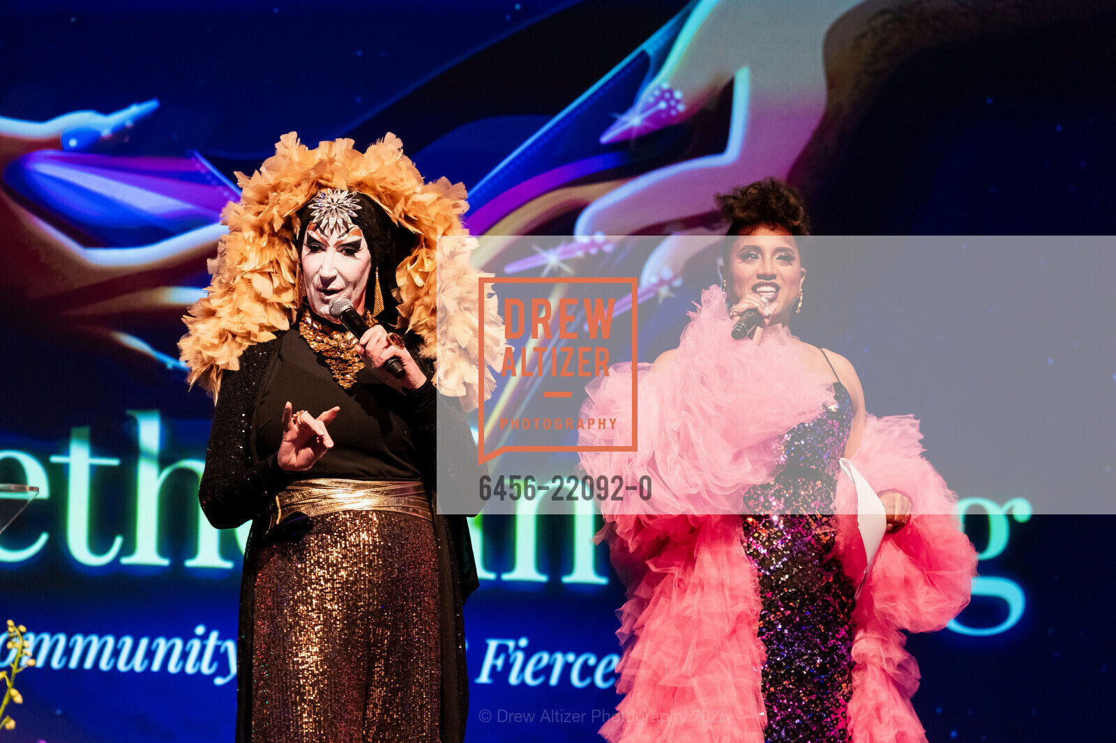 Sister Roma, Honey Mahogany, Together in Drag: Community, Hope, & Fierce Heels, Yerba Buena Center for The Arts, The Forum. 701 Mission Street, April 10th, 2025, Photo #6456-22092-0 Sister Roma, Honey Mahogany, Photo #6456-22092-0