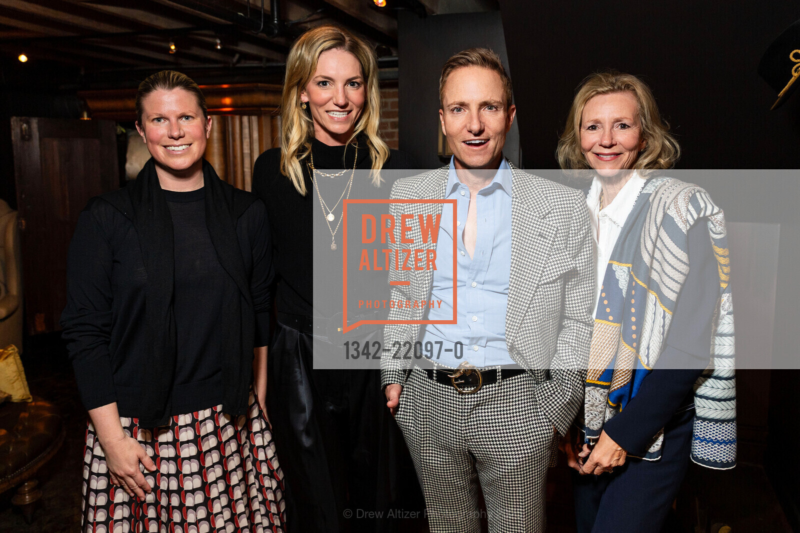 Sarah Wendell Sherrill, Meghan Ellis, Ken Fulk, Karen Rathman, AD PRO x KEN FULK Private Preview Party, Ken Fulk Magic Factory Peepshow and Loft. 310 7th Street, April 16th, 2025, Photo #1342-22097-0 Sarah Wendell Sherrill, Meghan Ellis, Ken Fulk, Karen Rathman, Photo #1342-22097-0