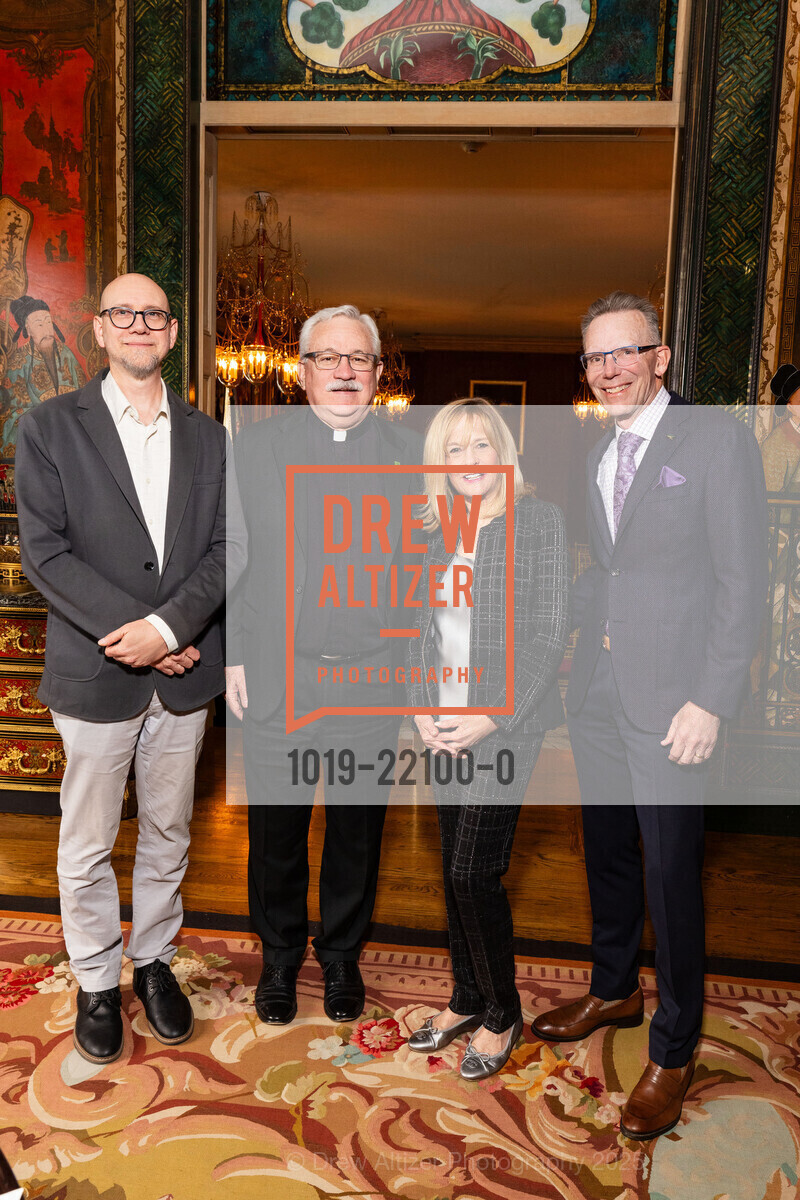 Jeff Paris, John Fitzgibbons, Jan Hamel, Steve Hamel, Getty Scholars at The Getty Home, The Getty Home. 2880 Broadway, April 16th, 2025, Photo #1019-22100-0 Jeff Paris, John Fitzgibbons, Jan Hamel, Steve Hamel, Photo #1019-22100-0
