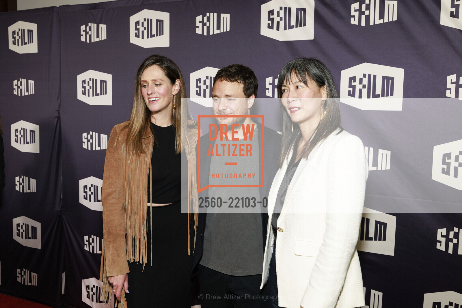 Jessie Fairbanks, Max Walker-Silverman, Anne Lai, 68th San Franciso Int'l Film Festival Opening Night presented by SFFILM: REBUILDING Press Line and Event, Letterman Arts Center. 1 Letterman Drive, April 17th, 2025, Photo #2560-22103-0 Jessie Fairbanks, Max Walker-Silverman, Anne Lai, Photo #2560-22103-0