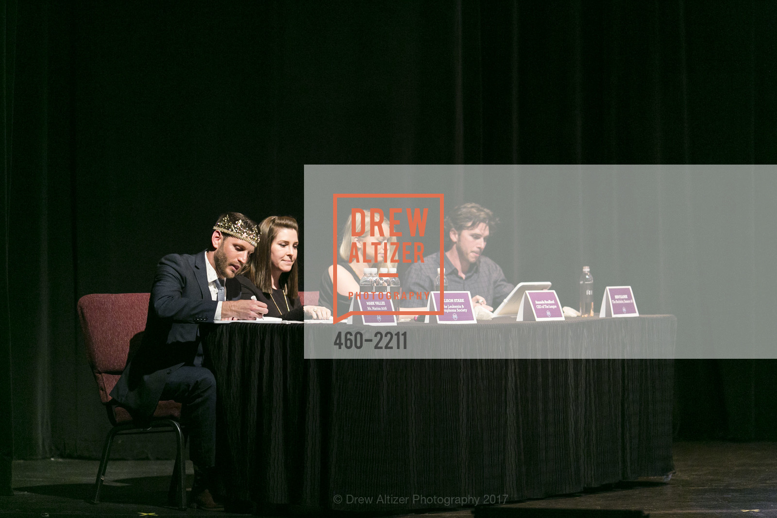 Mark Vallee, Allison Stark Edwards, Amanda Bradford, Ben Flajnik, The 2017 Mr. Marina Competition, The Palace of Fine Arts. 3301 Lyon Street, May 17th, 2017, Photo #460-2211 Mark Vallee, Allison Stark Edwards, Amanda Bradford, Ben Flajnik, Photo #460-2211