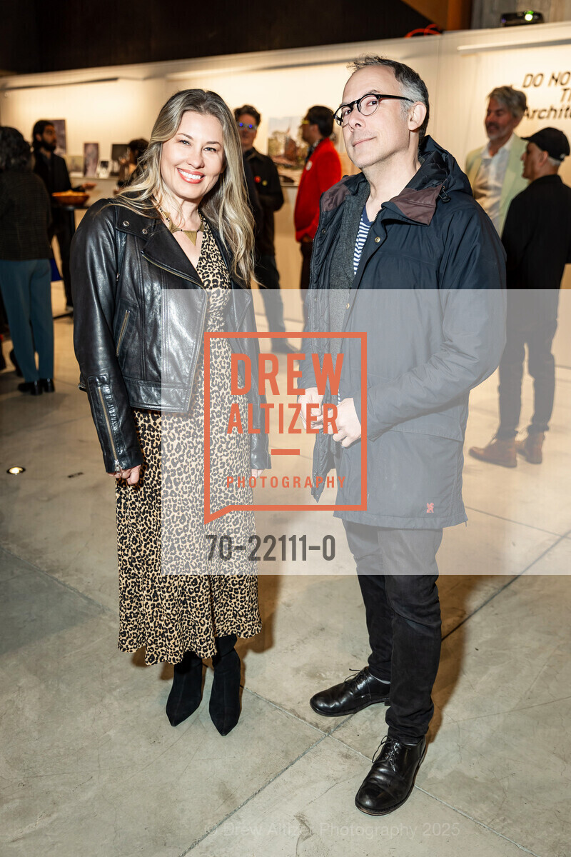Adrienne Eberhardt, Cesar Rubio, SHLTR Magazine Launch Event 2025, Center for architecture + design. Sutter Street, April 22nd, 2025, Photo #70-22111-0 Adrienne Eberhardt, Cesar Rubio, Photo #70-22111-0