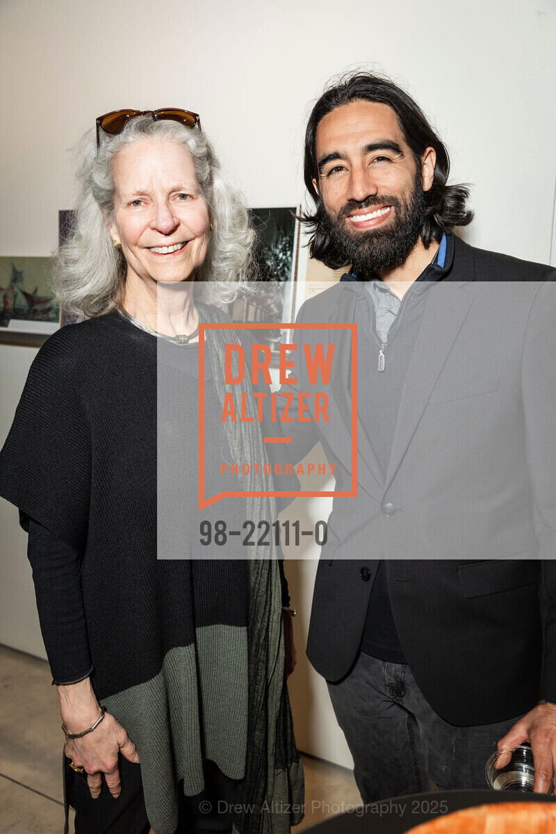 Karen Hibma, Andres Acosta, SHLTR Magazine Launch Event 2025, Center for architecture + design. Sutter Street, April 22nd, 2025, Photo #98-22111-0 Karen Hibma, Andres Acosta, Photo #98-22111-0