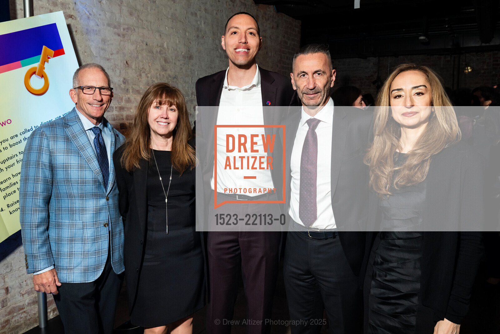 Alan Shanken, Jean Tait, Adam Tait, Siba Tarassoly, Annosha Tarassoly, Compass Family Services 2025 Spring Gala, The Hibernia. 1 Jones St, April 22nd, 2025, Photo #1523-22113-0 Alan Shanken, Jean Tait, Adam Tait, Siba Tarassoly, Annosha Tarassoly, Photo #1523-22113-0