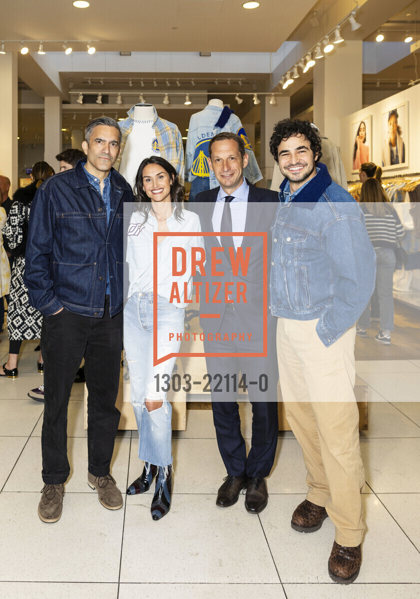Mark Breitbard, Danielle Snyder Shorenstein, Daniel Lurie, Zac Posen, DannijoPro x GAP Launch Party, GAP. 2159 Chestnut Street, April 22nd, 2025, Photo #1303-22114-0 Mark Breitbard, Danielle Snyder Shorenstein, Daniel Lurie, Zac Posen, Photo #1303-22114-0