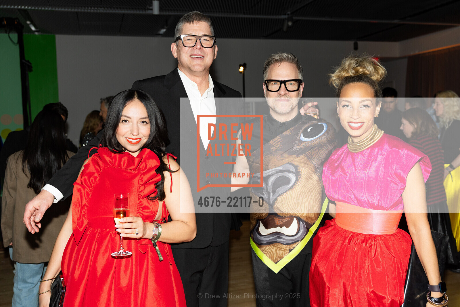 Clarissa Morales, Tim Sinclair, David Funk, Jeanne Anyanwu McCoy, SFMOMA's ArtBash 2025, SFMOMA. 151 Third Street, April 23rd, 2025, Photo #4676-22117-0 Clarissa Morales, Tim Sinclair, David Funk, Jeanne Anyanwu McCoy, Photo #4676-22117-0