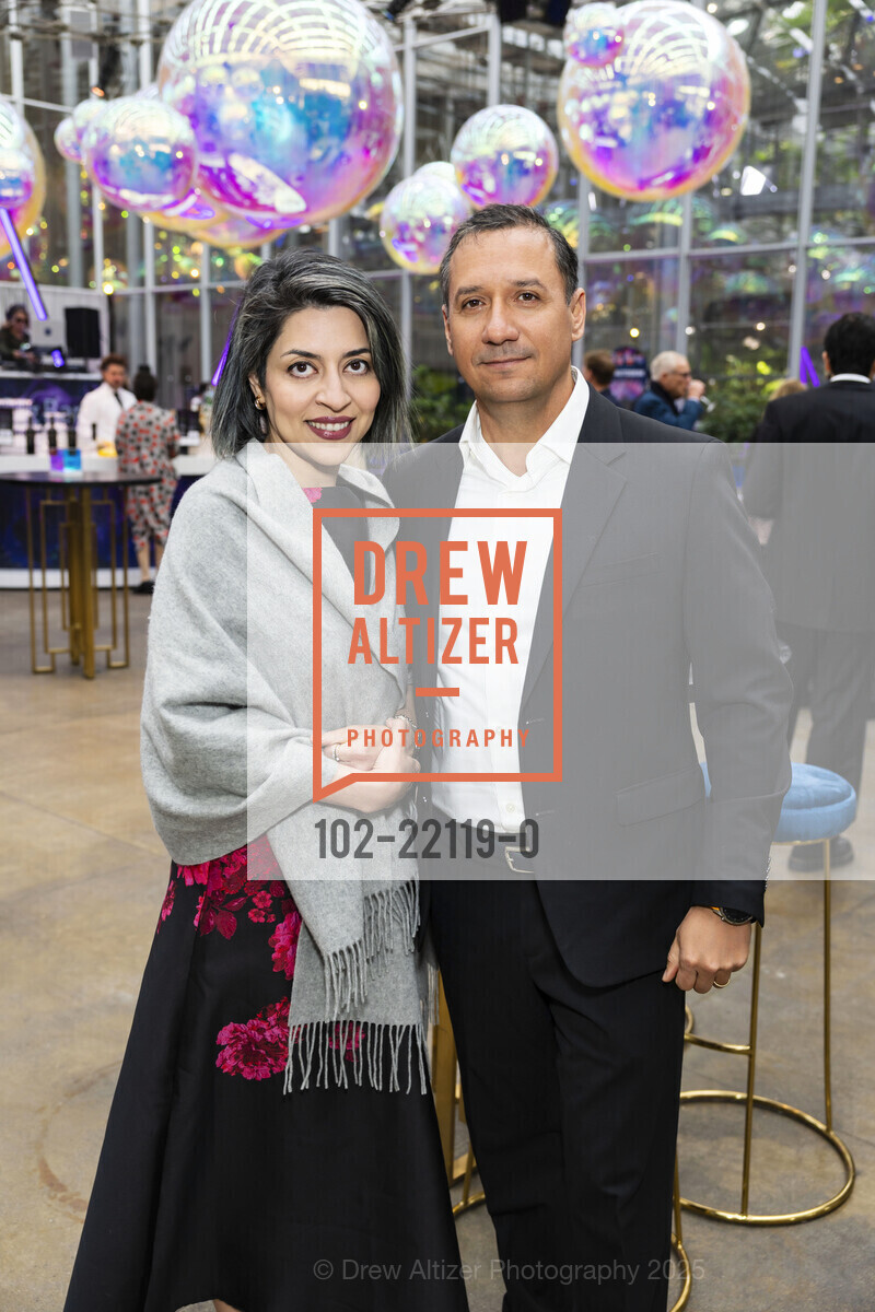Roshanak Sadeghi, Parham Khoshkbari, California Academy of Sciences BIG BANG Gala, California Academy of Sciences. 55 Music Concourse Drive, April 24th, 2025, Photo #102-22119-0 Roshanak Sadeghi, Parham Khoshkbari, Photo #102-22119-0