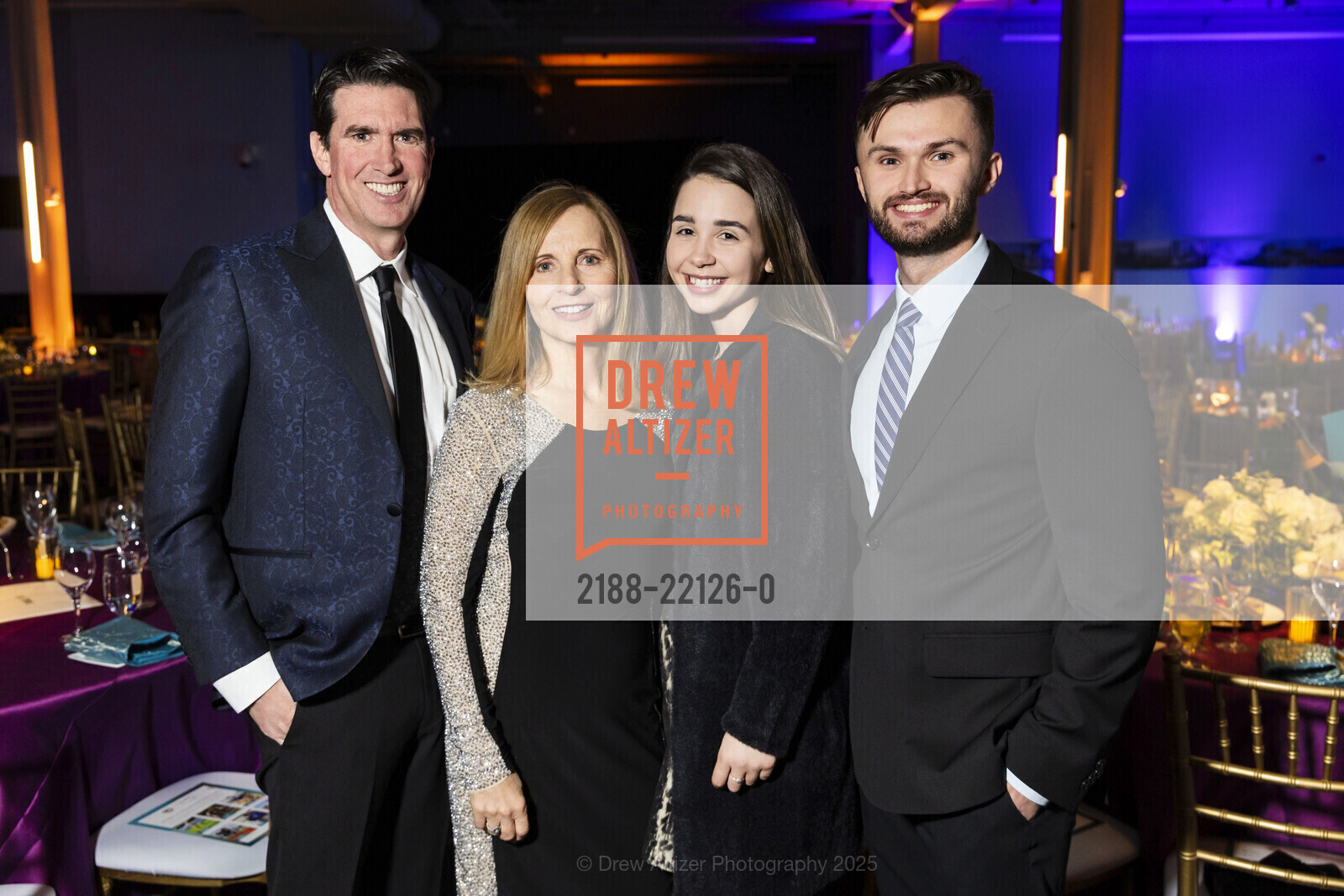 Adam Cheyer, Lin Cheyer, Elli McRae, Noah Cheyer, Celebration of Heart Gala, Pier 27. The Embarcadero, April 25th, 2025, Photo #2188-22126-0 Adam Cheyer, Lin Cheyer, Elli McRae, Noah Cheyer, Photo #2188-22126-0