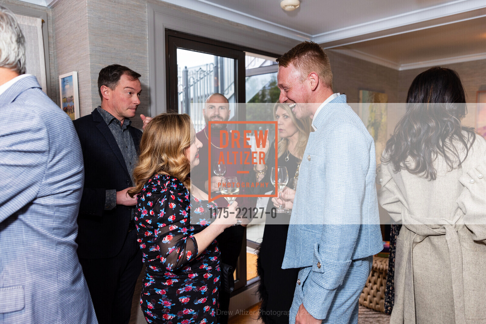 Gregory Cook, Deirdre Goodman, Randall Shulman, Robin Merwin, Clayton Bishop, The San Francisco Decorator Showcase Friday Night Opening Party, Showcase House. 2935 Pacific Ave, April 25th, 2025, Photo #1175-22127-0 Gregory Cook, Deirdre Goodman, Randall Shulman, Robin Merwin, Clayton Bishop, Photo #1175-22127-0