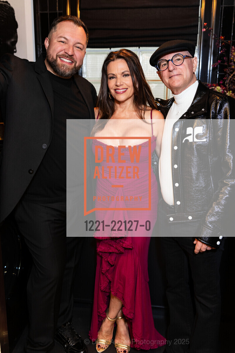 Fernando Castellanos, Alexandra Ray, John Hanford, The San Francisco Decorator Showcase Friday Night Opening Party, Showcase House. 2935 Pacific Ave, April 25th, 2025, Photo #1221-22127-0 Fernando Castellanos, Alexandra Ray, John Hanford, Photo #1221-22127-0