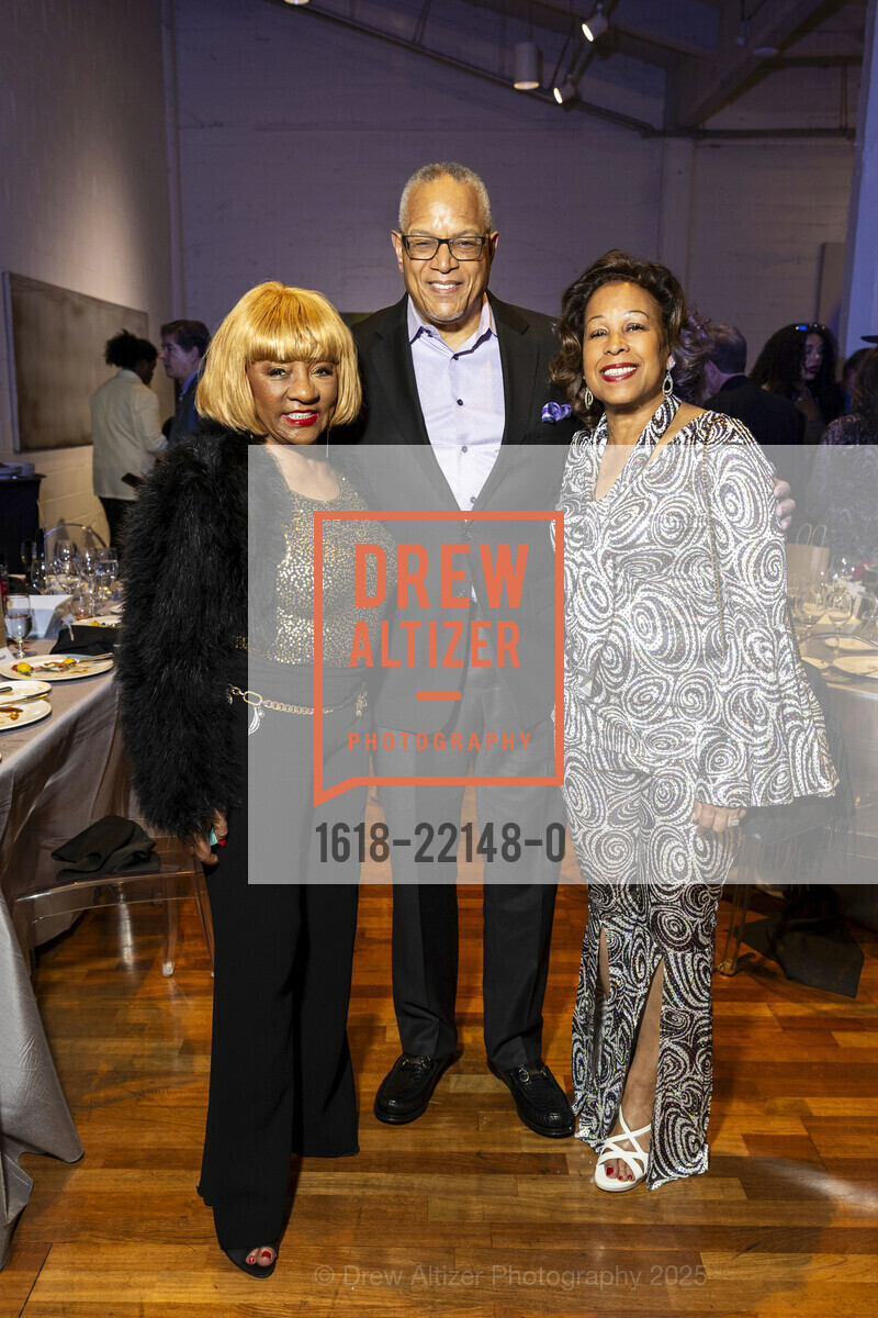 Brenda Wright, Timothy Alan Simon, Kimberly Brandon, THE DISCO BALL Dress for Success San Francisco's Gala 2025, Terra Gallery. 511 Harrison Street, May 3rd, 2025, Photo #1618-22148-0 Brenda Wright, Timothy Alan Simon, Kimberly Brandon, Photo #1618-22148-0