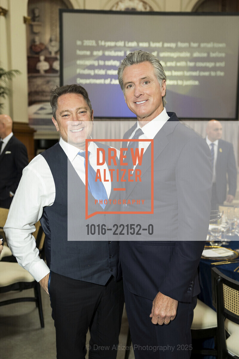 Liam Mayclem, Gavin Newsom, Mission Possible Gala with Marshawn Lynch & The Honorable Willie L. Brown, Jr., Ken Fulk's Saint Joseph's Arts Society. 1401 Howard Street, May 6th, 2025, Photo #1016-22152-0 Liam Mayclem, Gavin Newsom, Photo #1016-22152-0