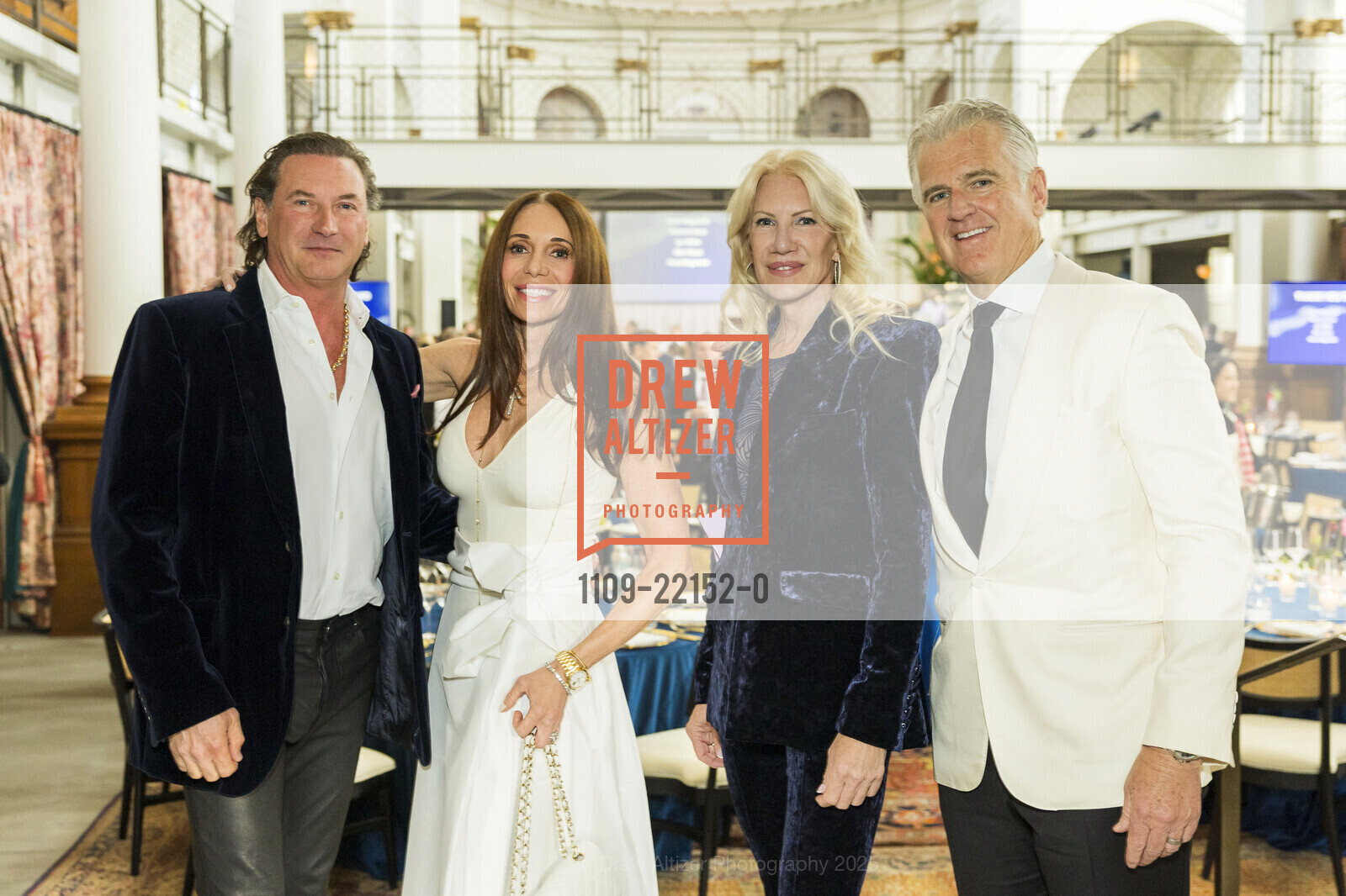 Rip Gerber, Leasa Woods, Holly Peterson, Jeff Woods, Mission Possible Gala with Marshawn Lynch & The Honorable Willie L. Brown, Jr., Ken Fulk's Saint Joseph's Arts Society. 1401 Howard Street, May 6th, 2025, Photo #1109-22152-0 Rip Gerber, Leasa Woods, Holly Peterson, Jeff Woods, Photo #1109-22152-0