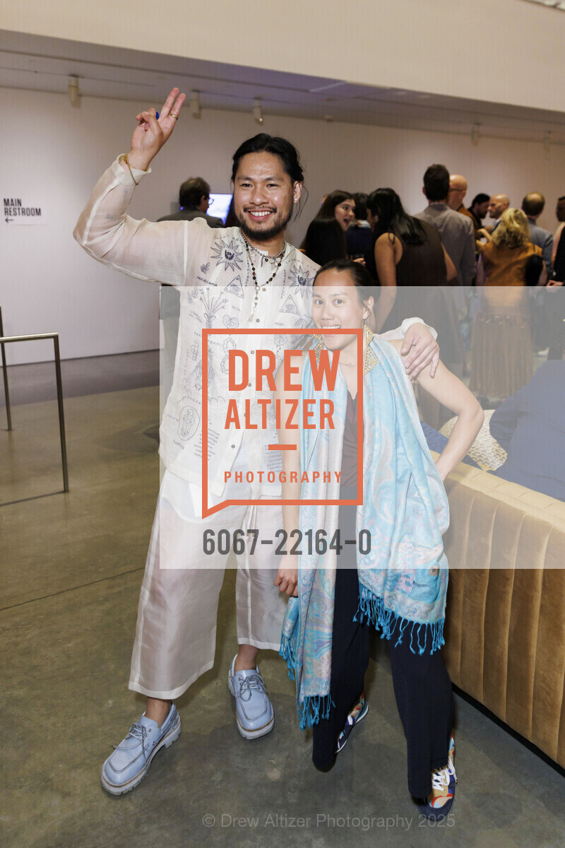 Matthew Villar Miranda, Eva Kalea, BAMPFA 2025 Art and Film Benefit, BAMPFA. 2120 Oxford Street, May 10th, 2025, Photo #6067-22164-0 Matthew Villar Miranda, Eva Kalea, Photo #6067-22164-0