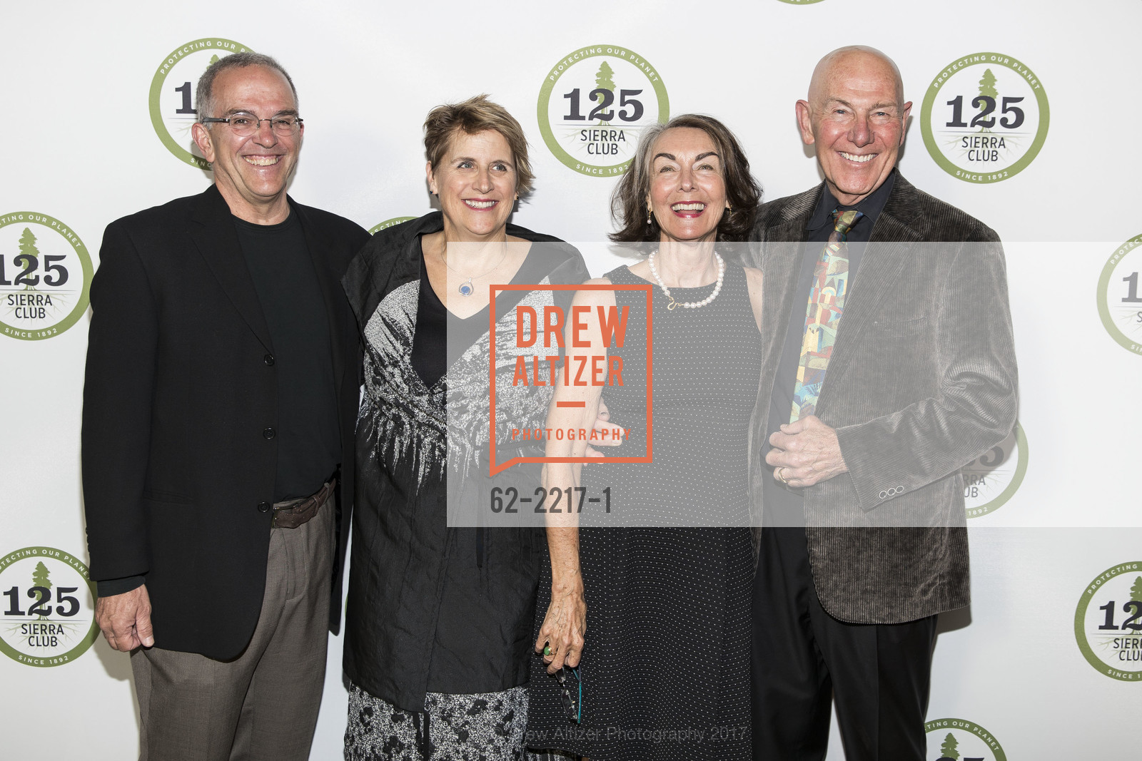 Eric Weaver, Sara Sanderson, Cathleen Barry, Bob Burnett, The Sierra Club's 125th Anniversary Trail Blazers Ball, Palace of Fine Arts Theatre. 3301 Lyon St, May 18th, 2017, Photo #62-2217-1 Eric Weaver, Sara Sanderson, Cathleen Barry, Bob Burnett, Photo #62-2217-1