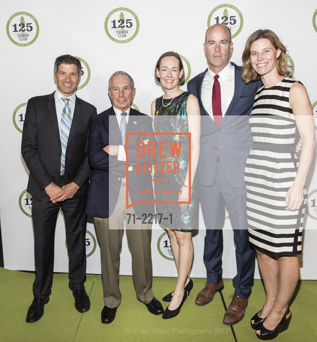 Bruce Niles, Michael Bloomberg, Mary Anne Hitt, Michael Brune, Samantha Williams, The Sierra Club's 125th Anniversary Trail Blazers Ball, Palace of Fine Arts Theatre. 3301 Lyon St, May 18th, 2017, Photo #71-2217-1 Bruce Niles, Michael Bloomberg, Mary Anne Hitt, Michael Brune, Samantha Williams, Photo #71-2217-1