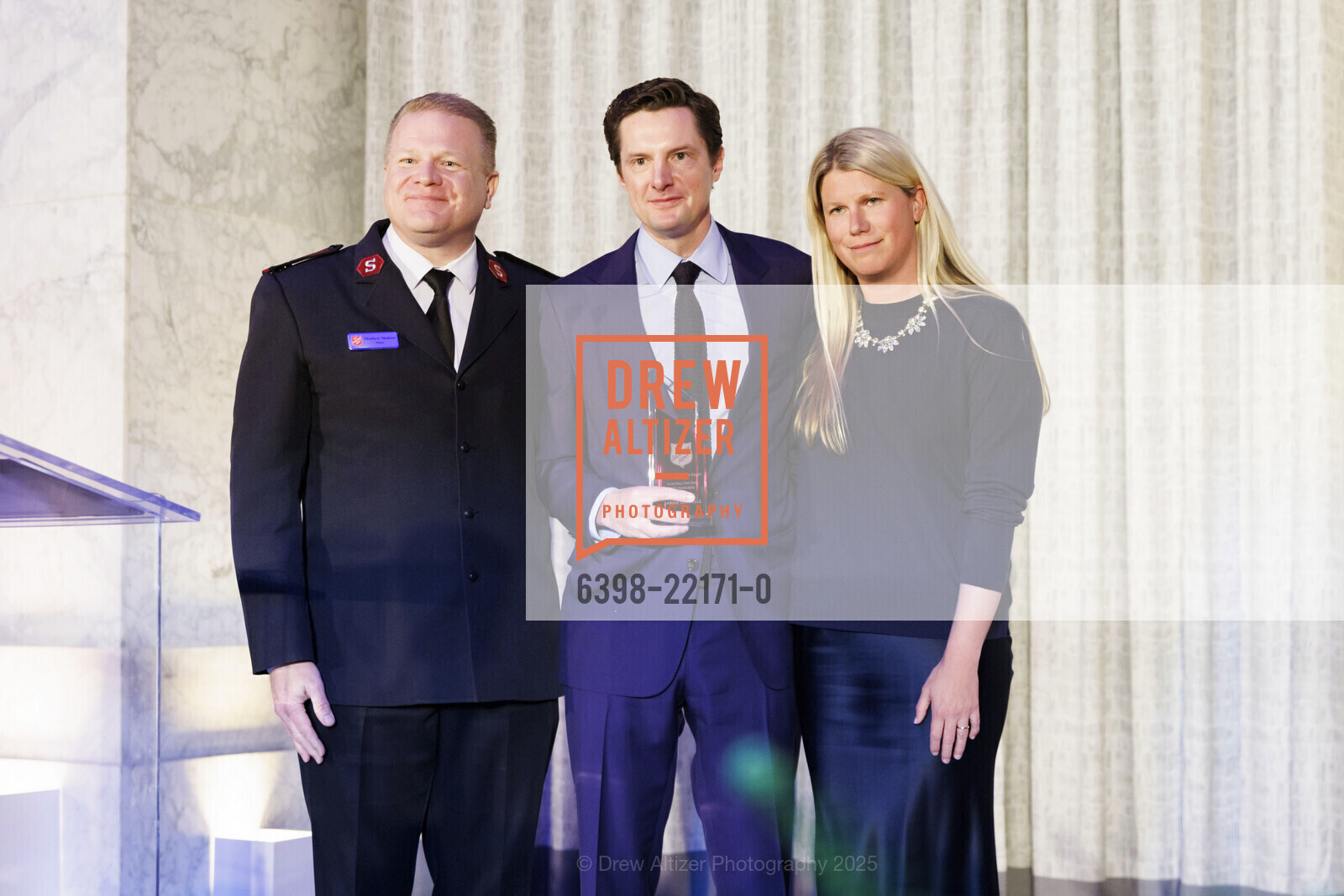 Matthew Madsen, Stephen Sherrill, Sarah Wendell Sherrill, The Salvation Army's LIGHTING THE WAY 2025, The Conservatory. 1 Sansome Street, May 15th, 2025, Photo #6398-22171-0 Matthew Madsen, Stephen Sherrill, Sarah Wendell Sherrill, Photo #6398-22171-0