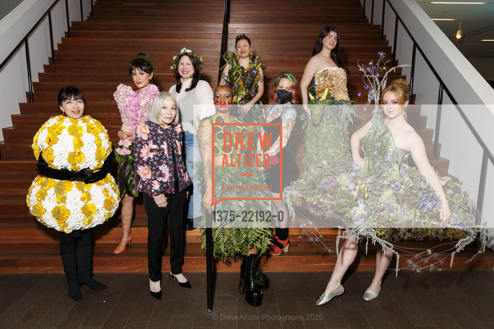 Linda Jay, Cristina Ramos, Gretchen Kimball, Olivia Barrick, Harley-Belle, Kimberly Au, Laura Cohen, Jane Schoeneweis, Emma Twersky, Opening Night for Bouquets to Art 2025, The deYoung Museum. 50 Hagiwara Tea Garden Drive, June 2nd, 2025, Photo #1375-22192-0 Linda Jay, Cristina Ramos, Gretchen Kimball, Olivia Barrick, Harley-Belle, Kimberly Au, Laura Cohen, Jane Schoeneweis, Emma Twersky, Photo #1375-22192-0