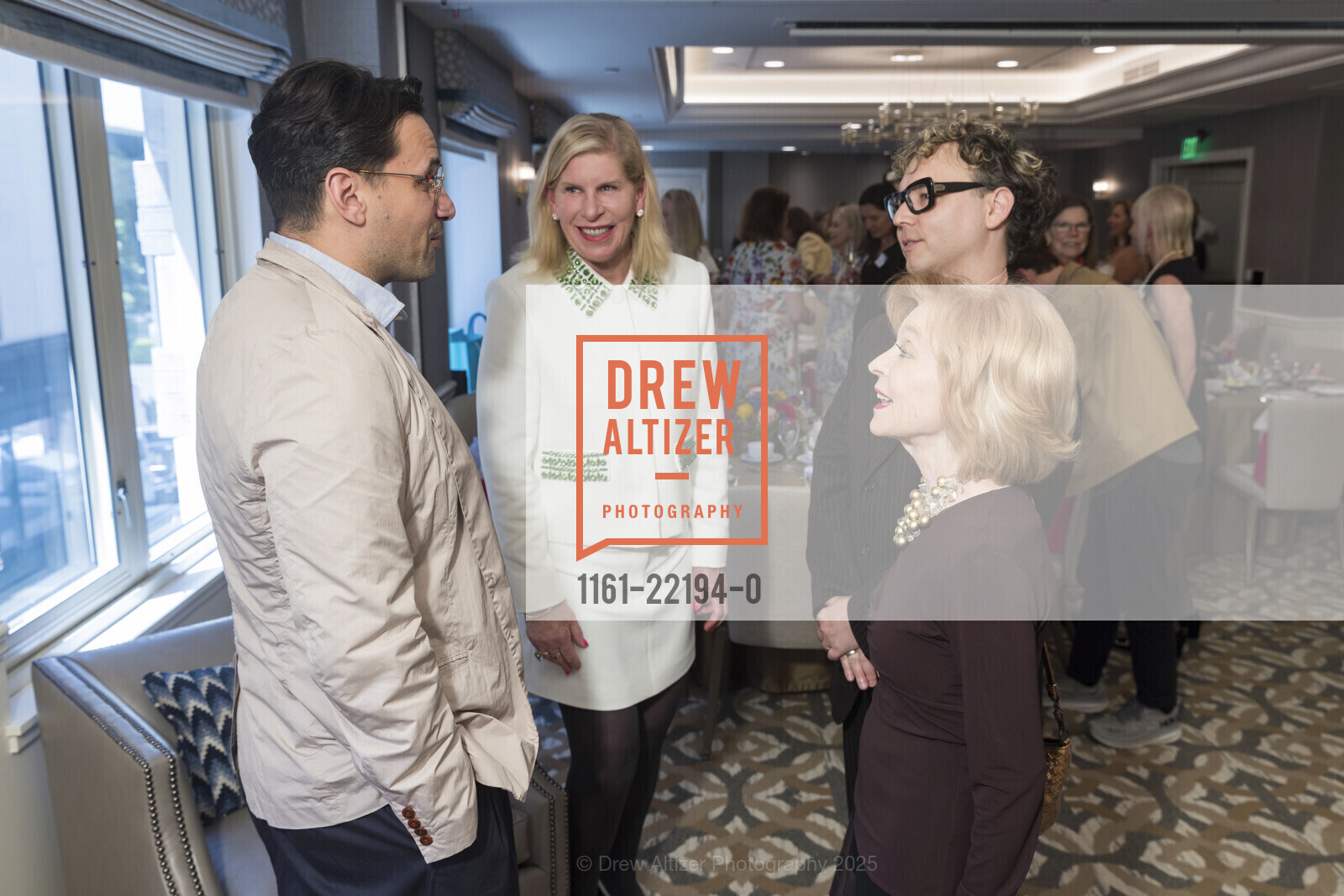 Branislav Henselmann, Jennifer Brandenburg, Miss Tilly, Tony Bravo, San Francisco Ballet Auxiliary 2025 Luncheon, Taj Campton Place. 340 Stockton Street, June 4th, 2025, Photo #1161-22194-0 Branislav Henselmann, Jennifer Brandenburg, Miss Tilly, Tony Bravo, Photo #1161-22194-0